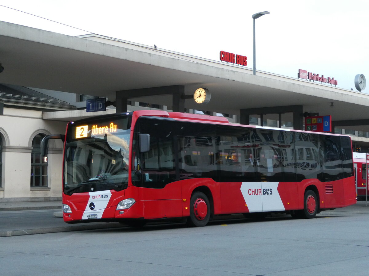 (241'050) - Chur Bus, Chur - Nr. 1/GR 97'501 - Mercedes am 12. Oktober 2022 beim Bahnhof Chur