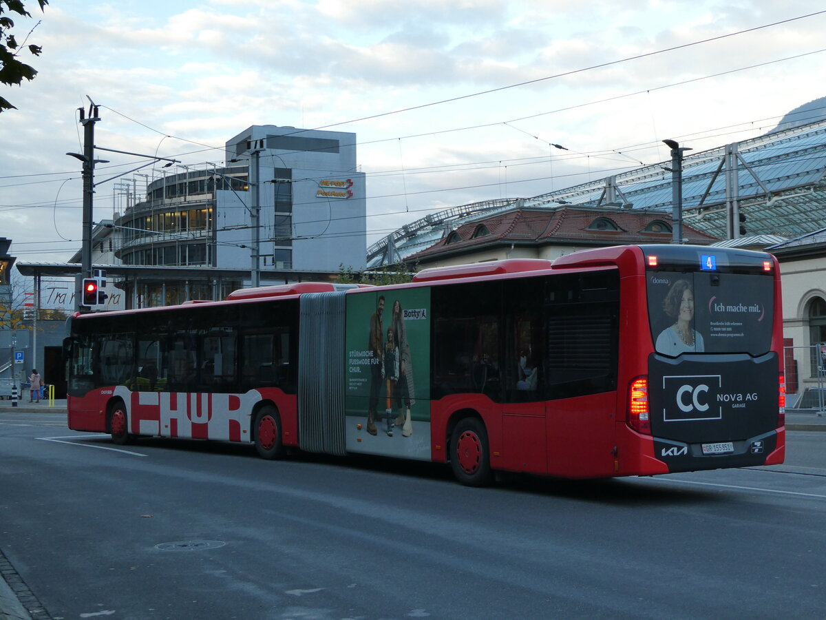 (241'053) - Chur Bus, Chur - Nr. 51/GR 155'851 - Mercedes am 12. Oktober 2022 beim Bahnhof Chur