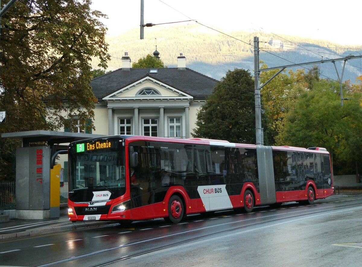 (241'267) - Chur Bus, Chur - Nr. 21/GR 183'721 - MAN am 14. Oktober 2022 in Chur, Malteser