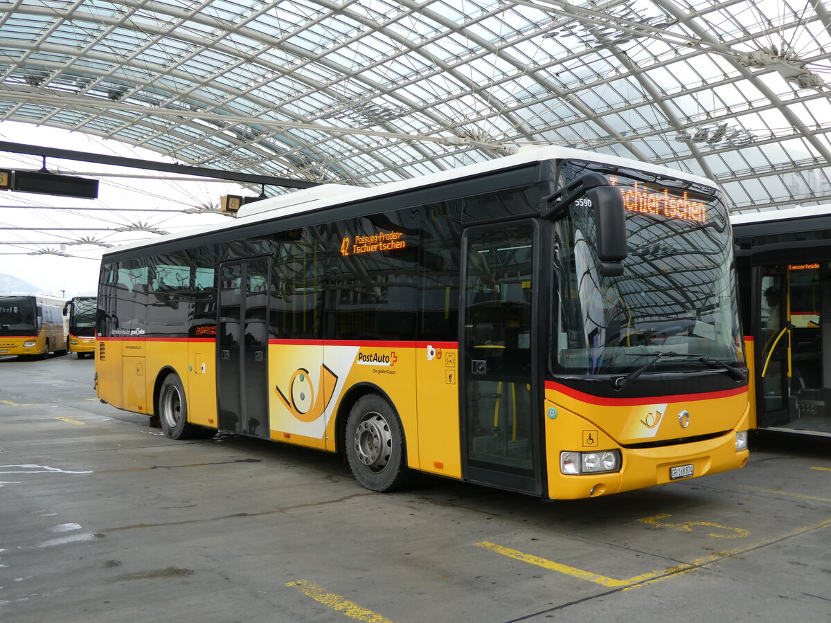 (241'281) - PostAuto Graubnden - GR 168'874 - Irisbus am 14. Oktober 2022 in Chur, Postautostation
