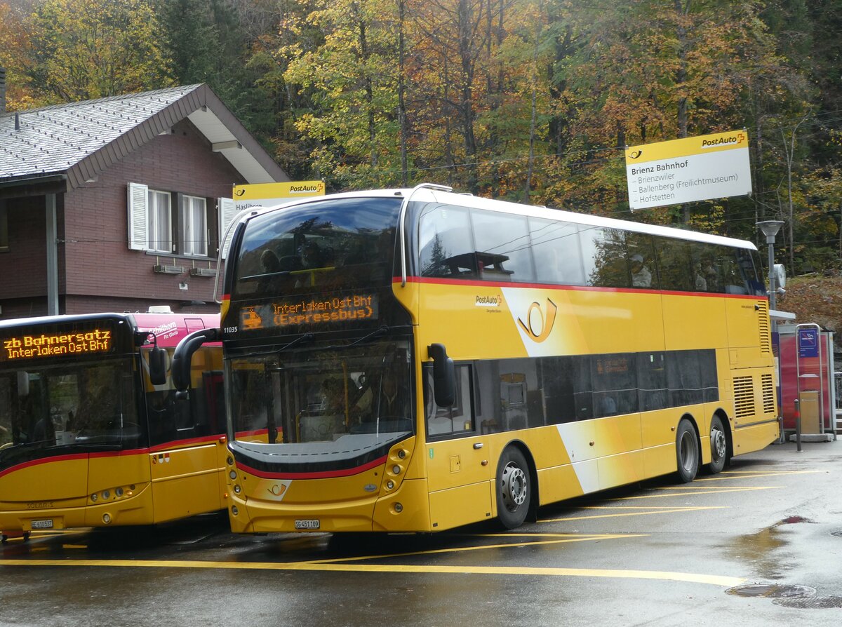 (241'707) - PostAuto Ostschweiz - SG 451'109 - Alexander Dennis (ex CarPostal Ouest; ex PostAuto Ostschweiz SG 445'308) am 22. Oktober 2022 auf dem Brnigpass