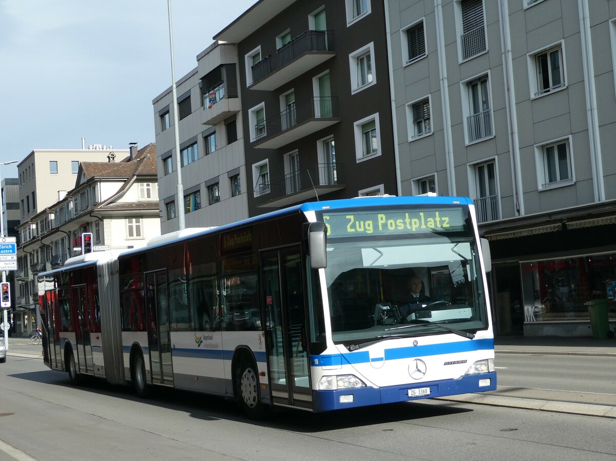 (242'030) - ZVB Zug - Nr. 18/ZG 3368 - Mercedes am 31. Oktober 2022 in Zug, Metalli