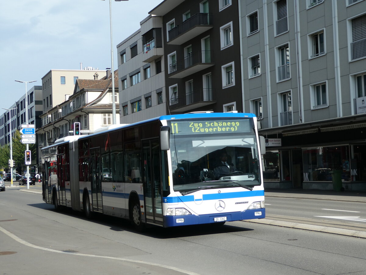 (242'031) - ZVB Zug - Nr. 12/ZG 3362 - Mercedes am 31. Oktober 2022 in Zug, Metalli