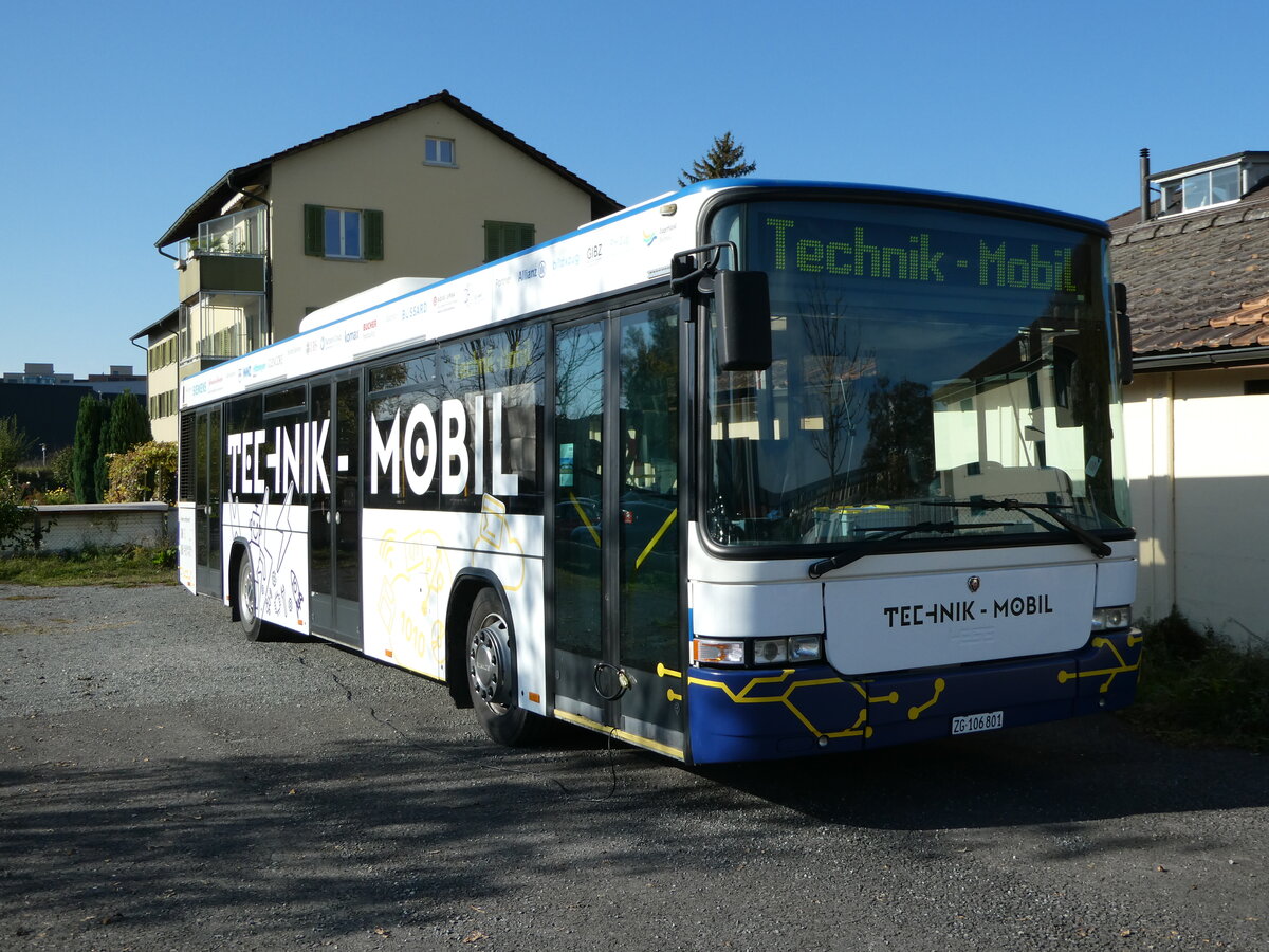 (242'053) - Technik-Mobil, Zug - ZG 106'801 - Scania/Hess (ex ZVB Zug) am 31. Oktober 2022 in Zug, Aabachstrasse