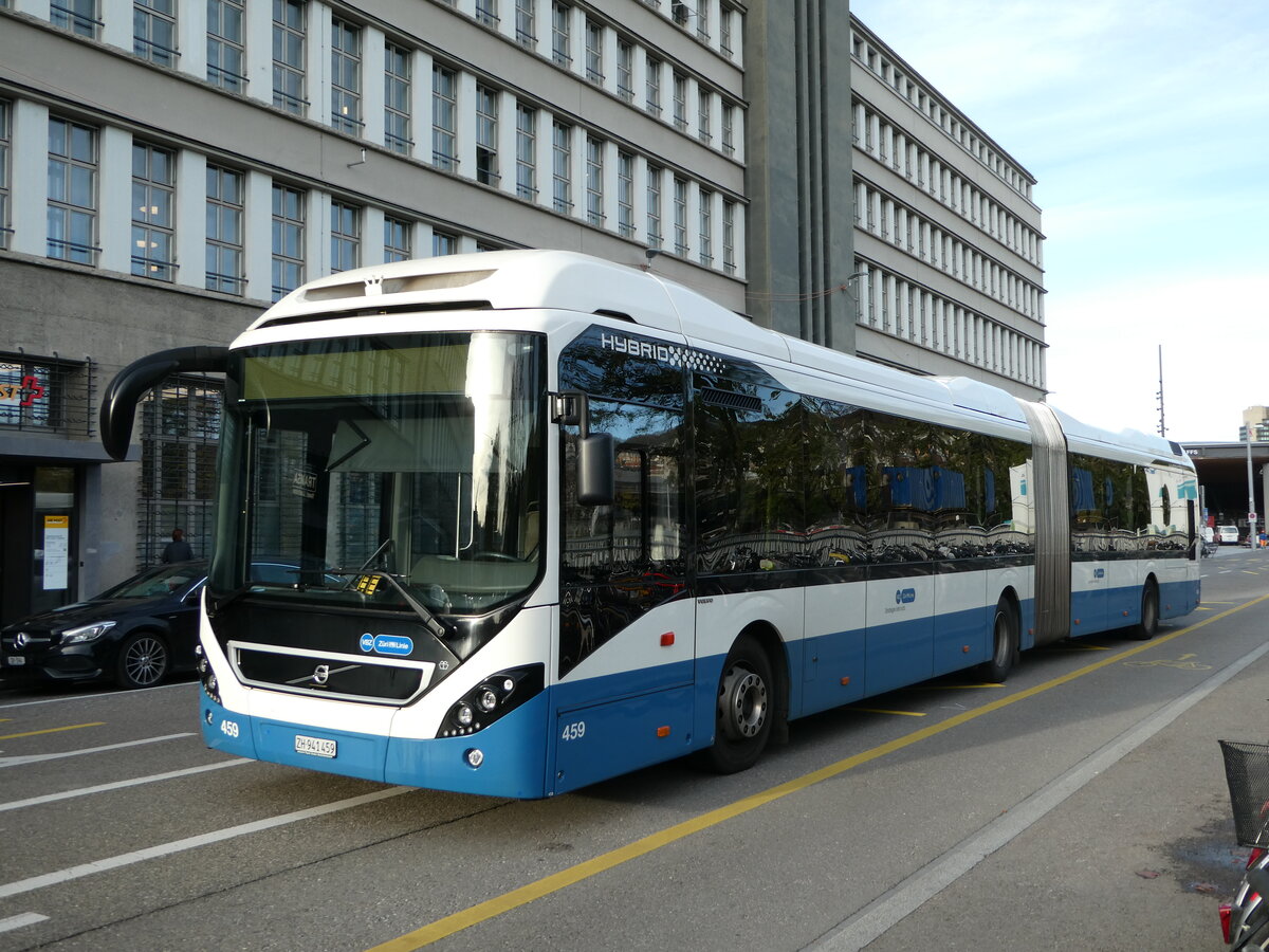 (242'310) - VBZ Zrich - Nr. 459/ZH 941'459 - Volvo am 8. November 2022 in Zrich, Sihlpost