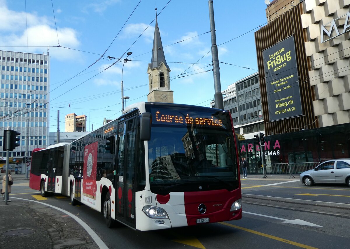 (242'369) - TPF Fribourg - Nr. 118/FR 300'378 - Mercedes am 10. November 2022 in Fribourg, Rue Pierre-Kaelin