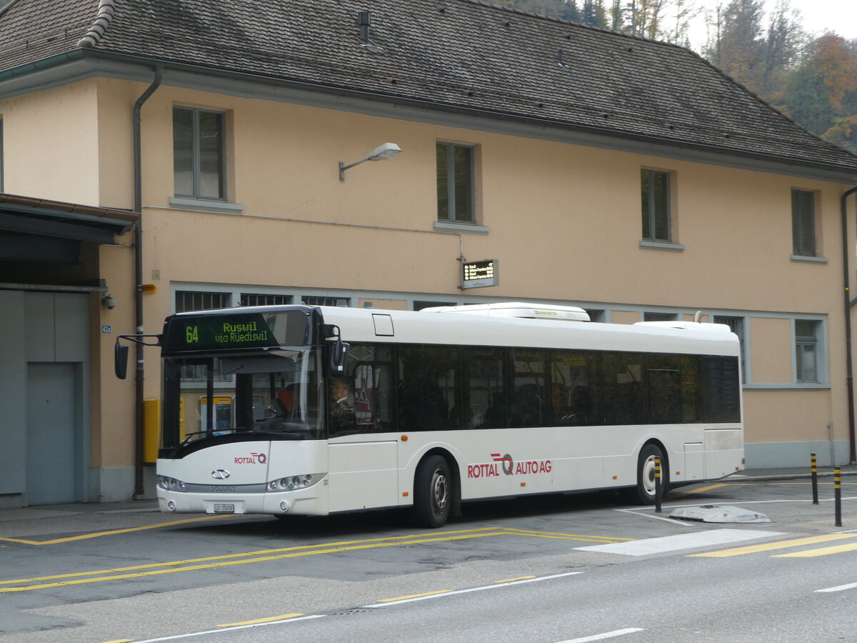 (242'422) - ARAG Ruswil - Nr. 33/LU 15'039 - Solaris am 11. November 2022 beim Bahnhof Wolhusen