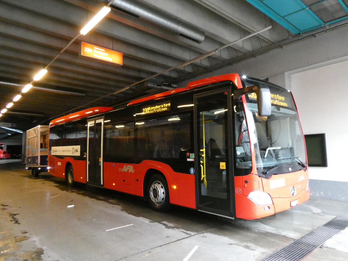 (243'337) - AFA Adelboden - Nr. 27/BE 26'773 - Mercedes am 30. November 2022 in Adelboden, Busstation
