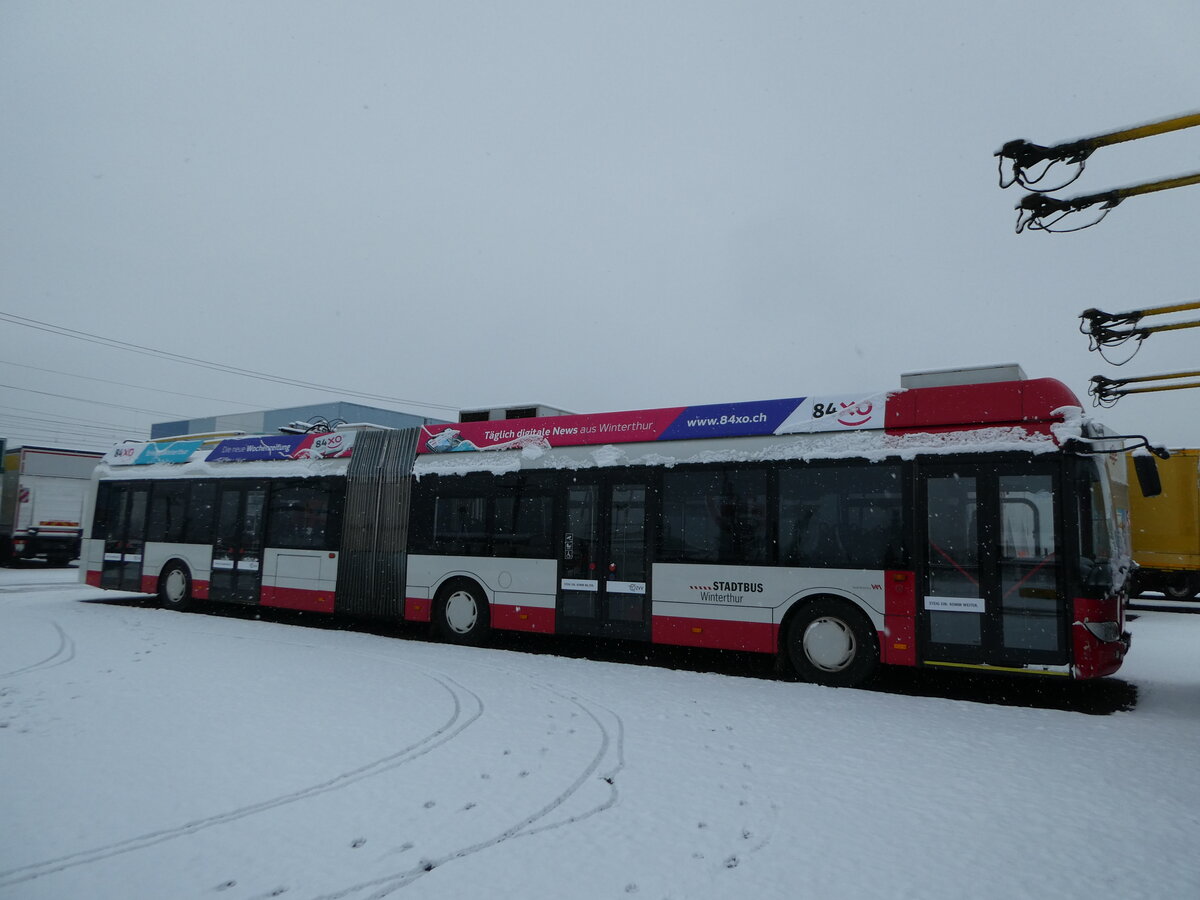 (243'919) - SW Winterthur - Nr. 173 - Solaris Gelenktrolleybus am 16. Dezember 2022 in Wil, Larag