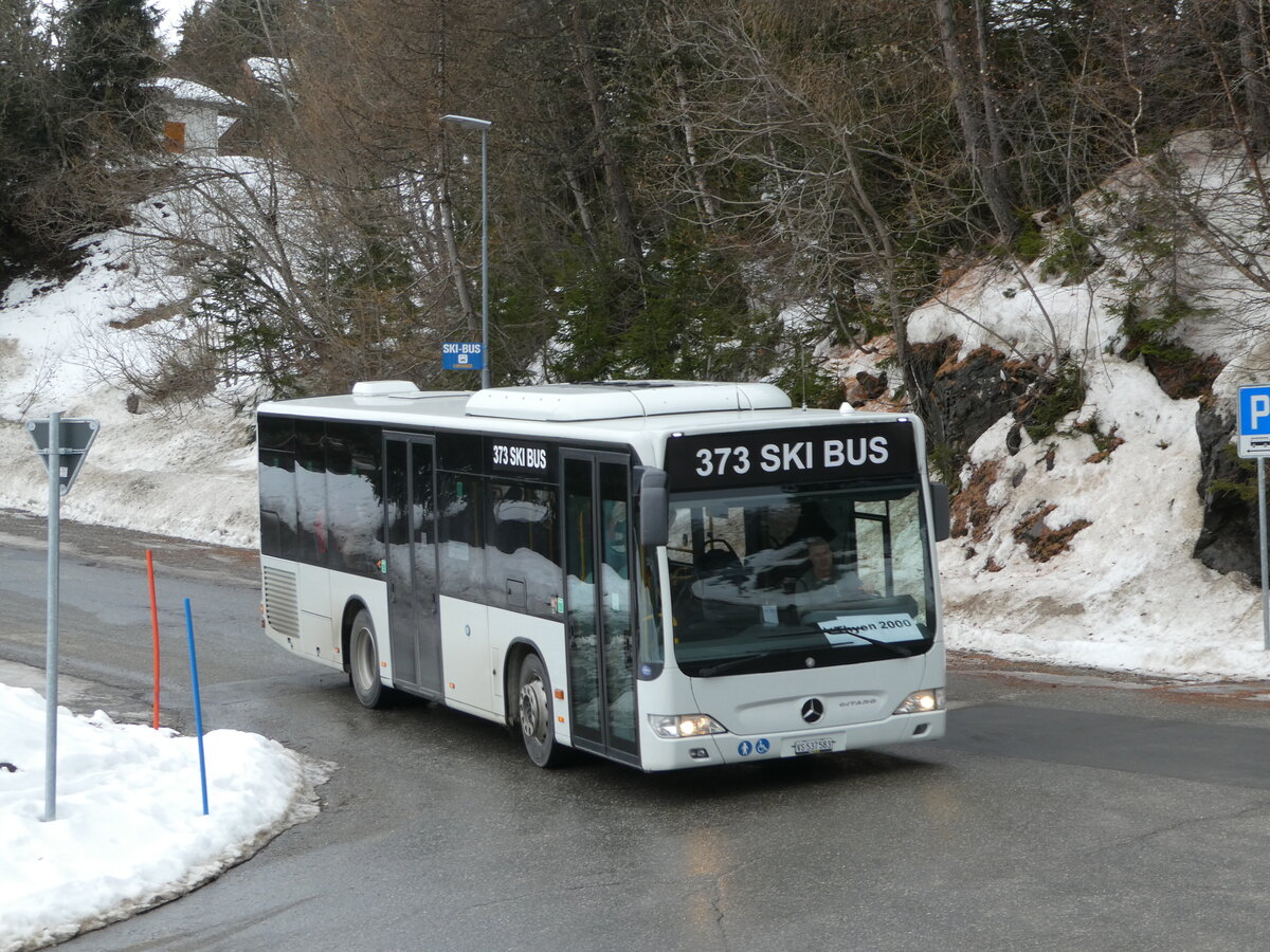(244'178) - Interbus, Kerzers - VS 537'583 - Mercedes (ex DRB Ingoldstadt/D) am 26. Dezember 2022 in Les Collons, Croise (Einsatz Theytaz)