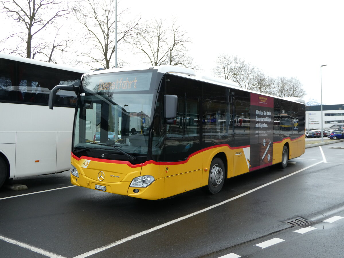 (244'292) - PostAuto Bern - BE 653'385 - Mercedes am 31. Dezember 2022 beim Bahnhof Interlaken Ost