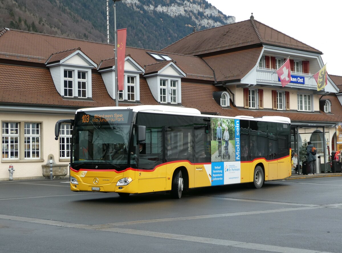 (244'293) - PostAuto Bern - BE 610'542 - Mercedes am 31. Dezember 2022 beim Bahnhof Interlaken Ost