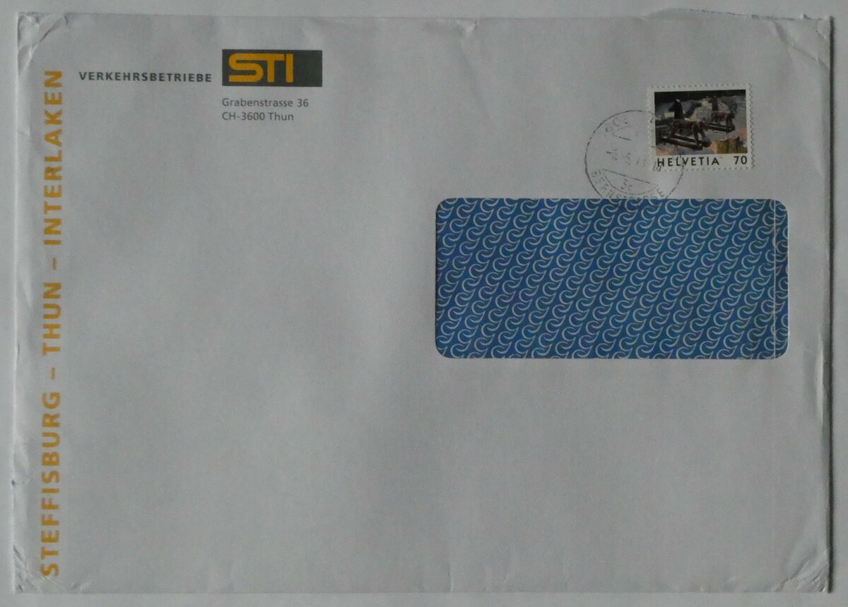 (244'374) - STI-Briefumschlag vom 6. Mai 1998 am 2. Januar 2023 in Thun