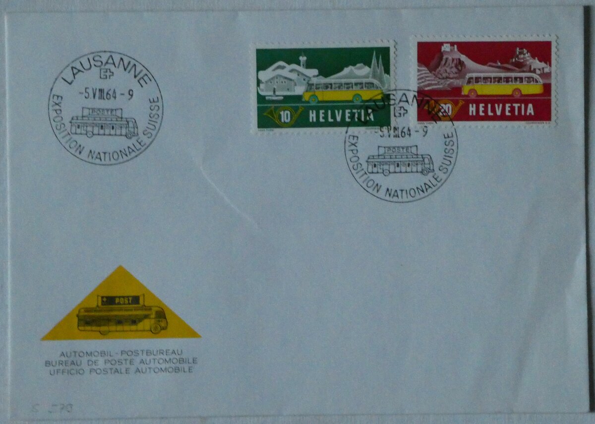 (244'877) - PTT-Briefumschlag vom 5. August 1964 am 9. Januar 2023 in Thun