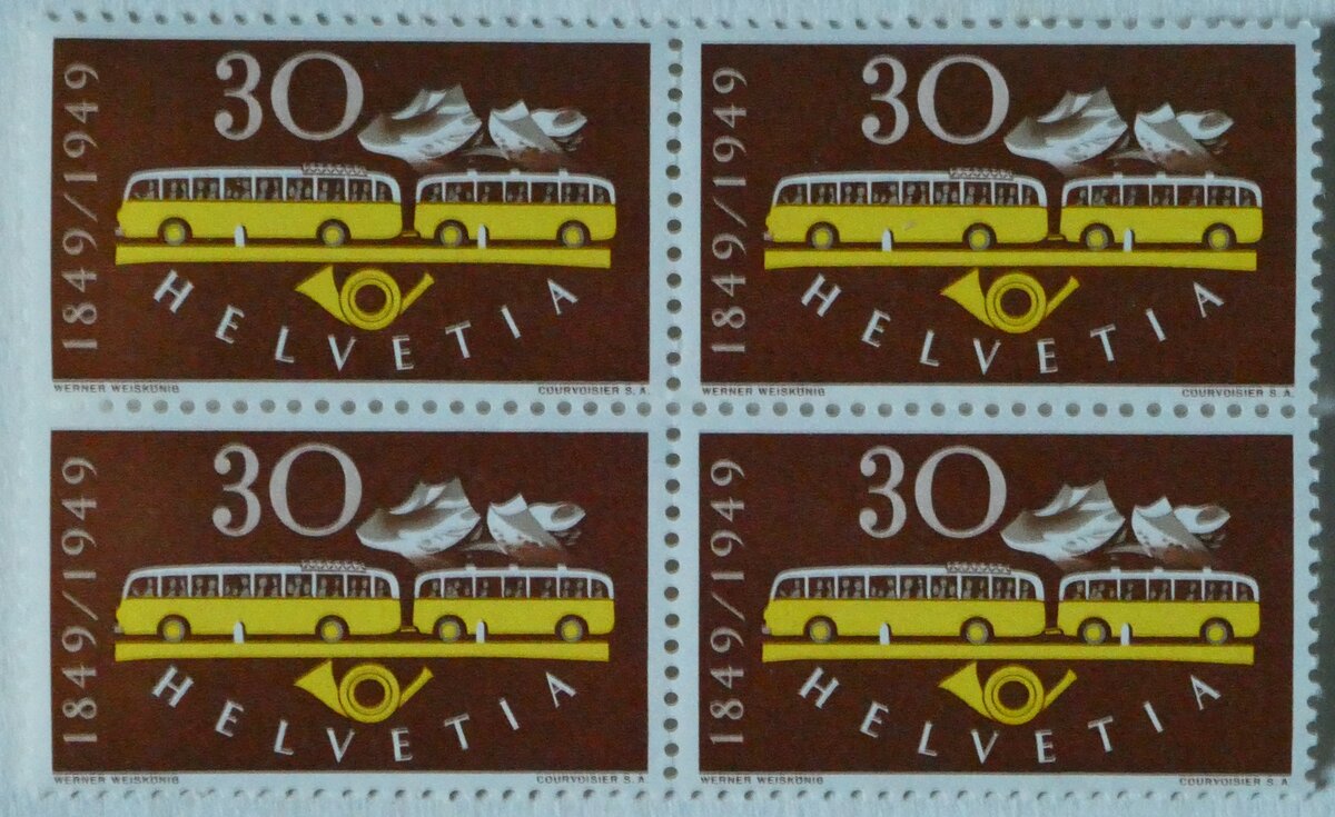 (244'880) - Briefmarken fr 100 Jahre Eidgenssische Post am 9. Januar 2023 in Thun