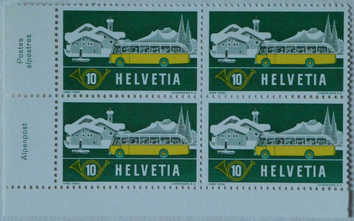 (244'881) - Briefmarken von 1953 fr die Alpenpost am 9. Januar 2023 in Thun