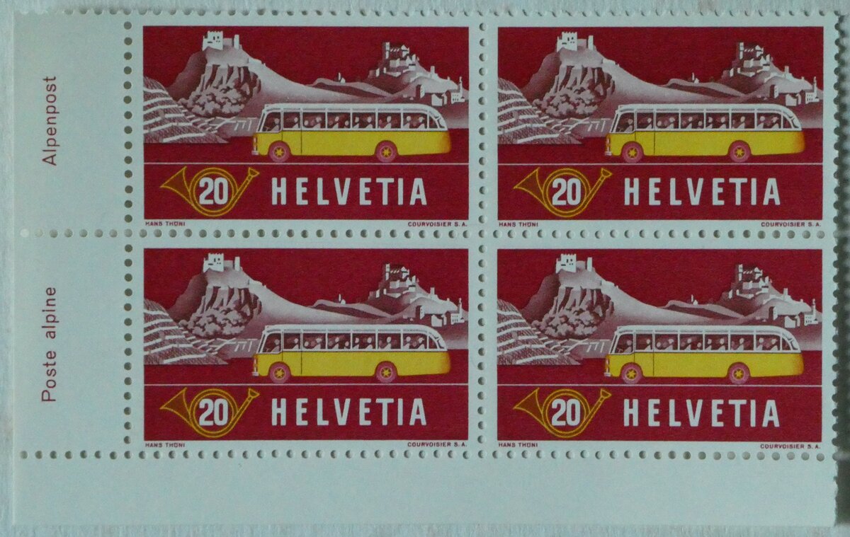 (244'882) - Briefmarken von 1953 fr die Alpenpost am 9. Januar 2023 in Thun