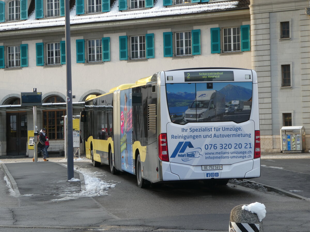 (245'199) - STI Thun - Nr. 161/BE 752'161 - Mercedes am 21. Januar 2023 beim Bahnhof Thun