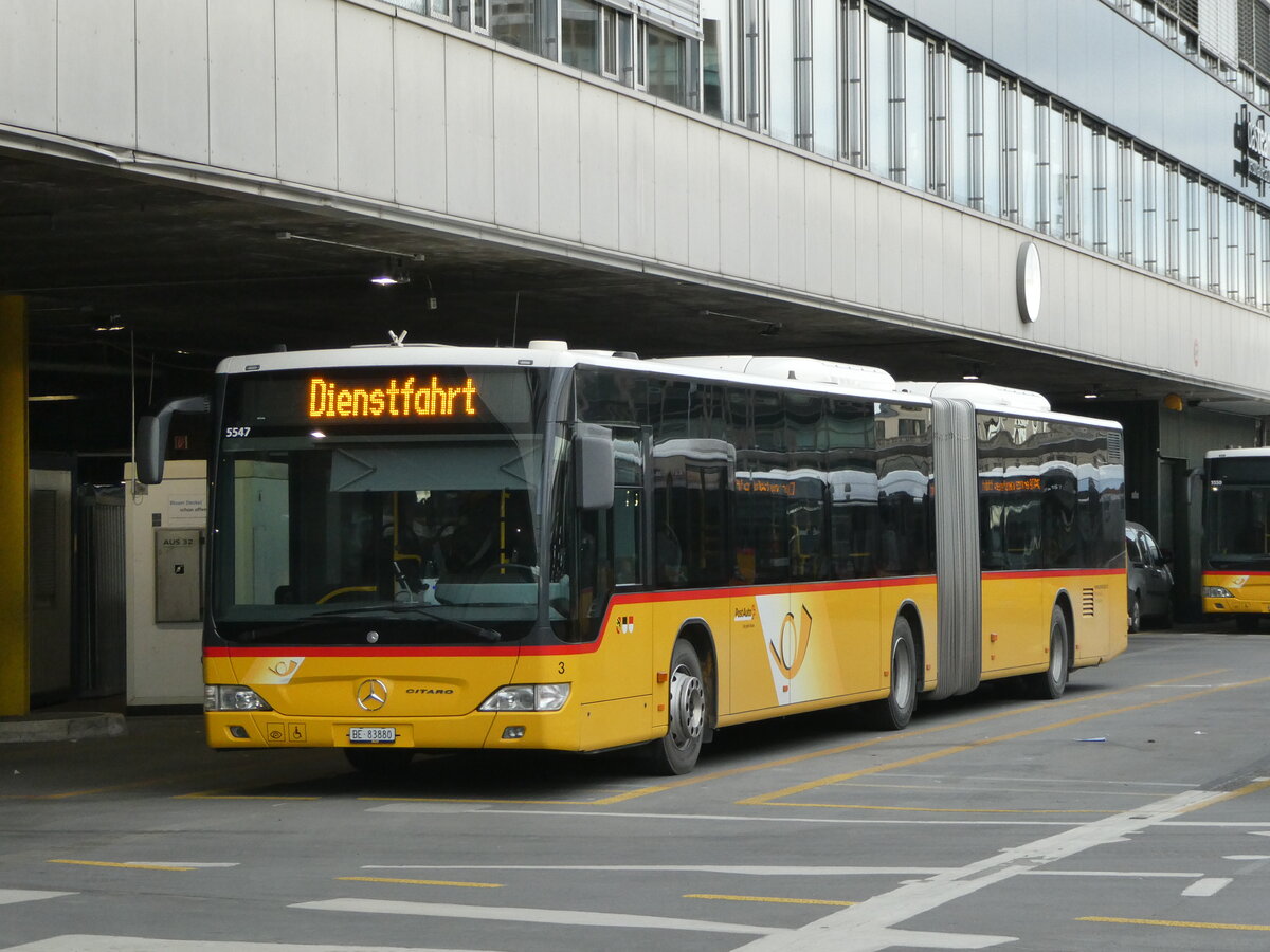 (245'635) - Steiner, Ortschwaben - Nr. 3/BE 83'880/PID 5547 - Mercedes am 2. Februar 2023 in Bern, Postautostation