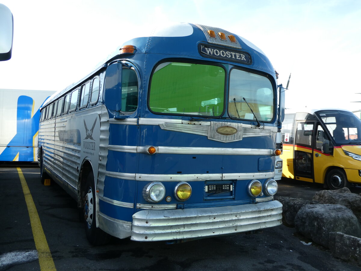 (246'297) - Wooster, Zrich - GMC (ex ex Northland Greyhound Lines, USA-Minneapolis Nr. N796) am 18. Februar 2023 in Kerzers, Interbus