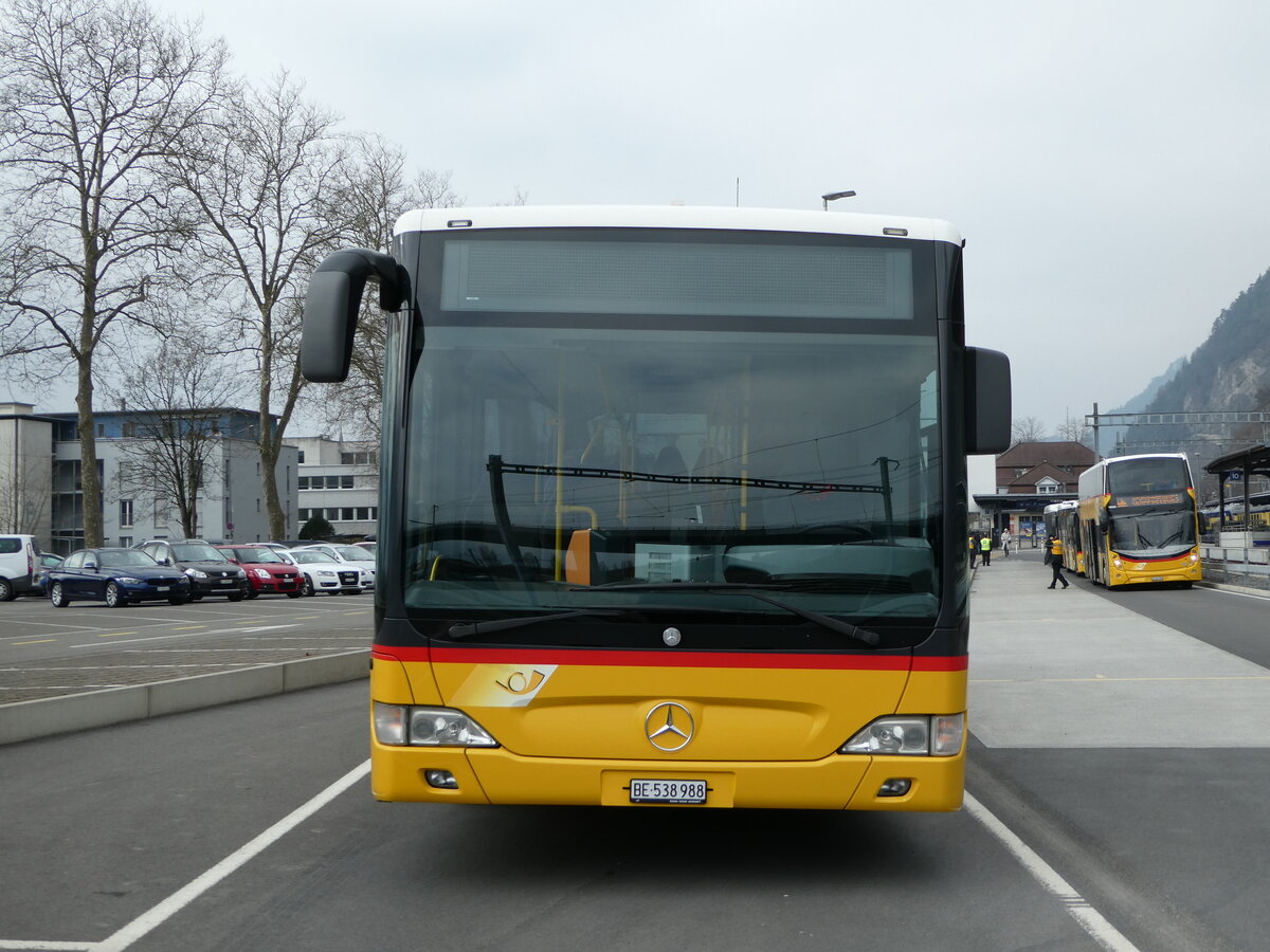 (246'780) - PostAuto Bern - BE 538'988/PID 5417 - Mercedes (ex BE 637'781) am 2. Mrz 2023 beim Bahnhof Interlaken Ost