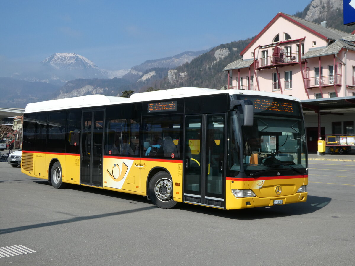 (246'786) - PostAuto Bern - BE 538'988/PID 5417 - Mercedes (ex BE 637'781) am 2. Mrz 2023 beim Bahnhof Meiringen