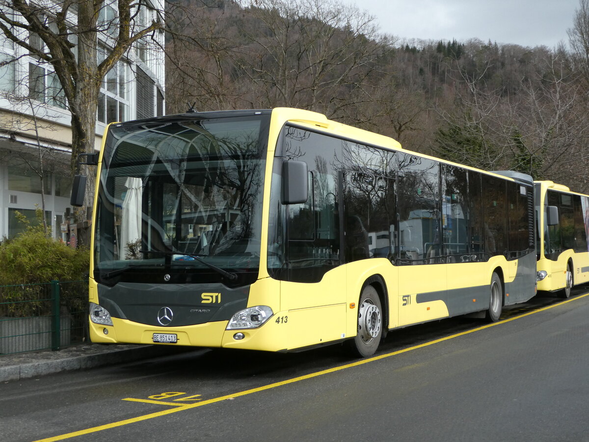 (246'968) - STI Thun - Nr. 413/BE 851'413 - Mercedes am 8. März 2023 bei der Schiffländte Thun