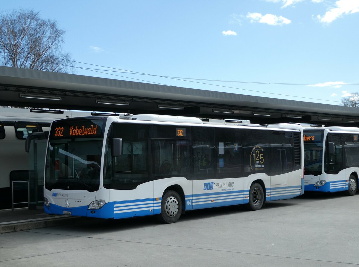 (247'040) - RTB Altstätten - Nr. 84/SG 392'941 - Mercedes am 9. März 2023 beim Bahnhof Altstätten