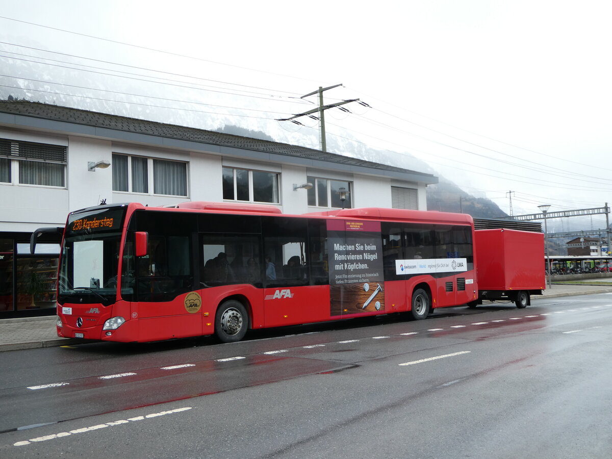 (247'213) - AFA Adelboden - Nr. 97/BE 823'927 - Mercedes am 14. Mrz 2023 beim Bahnhof Frutigen