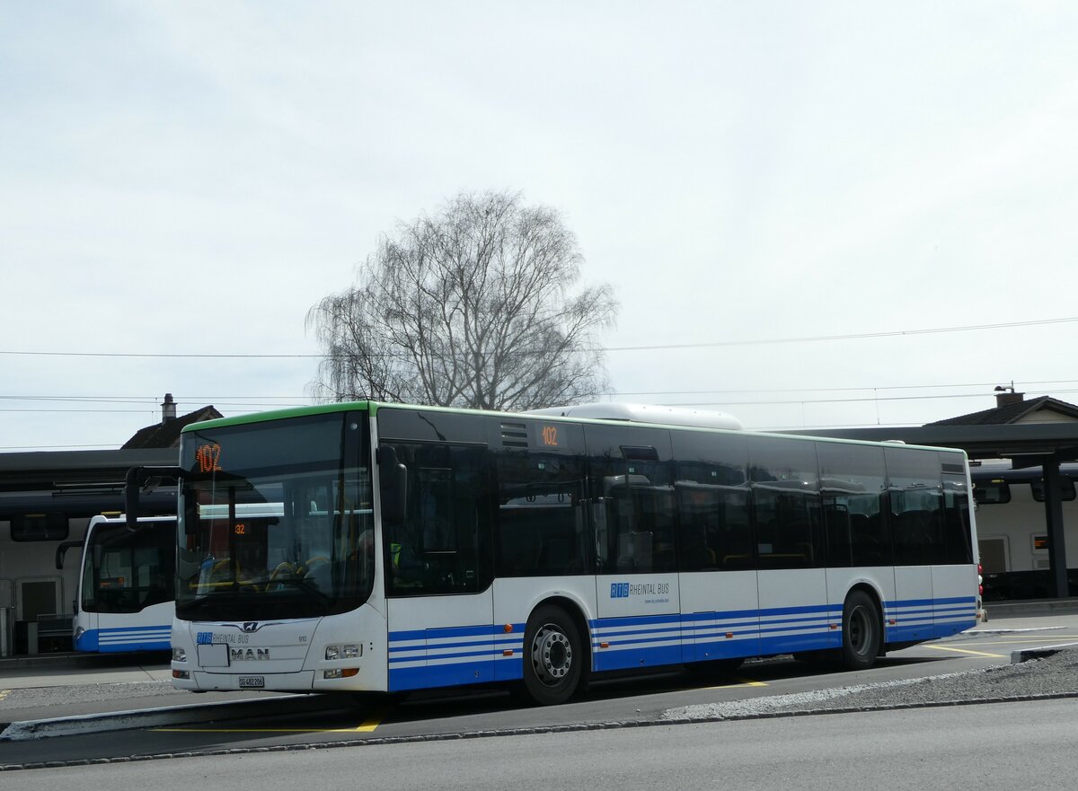 (247'322) - RTB Altsttten - Nr. 310/SG 482'206 - MAN (ex PostBus/A BD 15'357) am 17. Mrz 2023 beim Bahnhof Altsttten