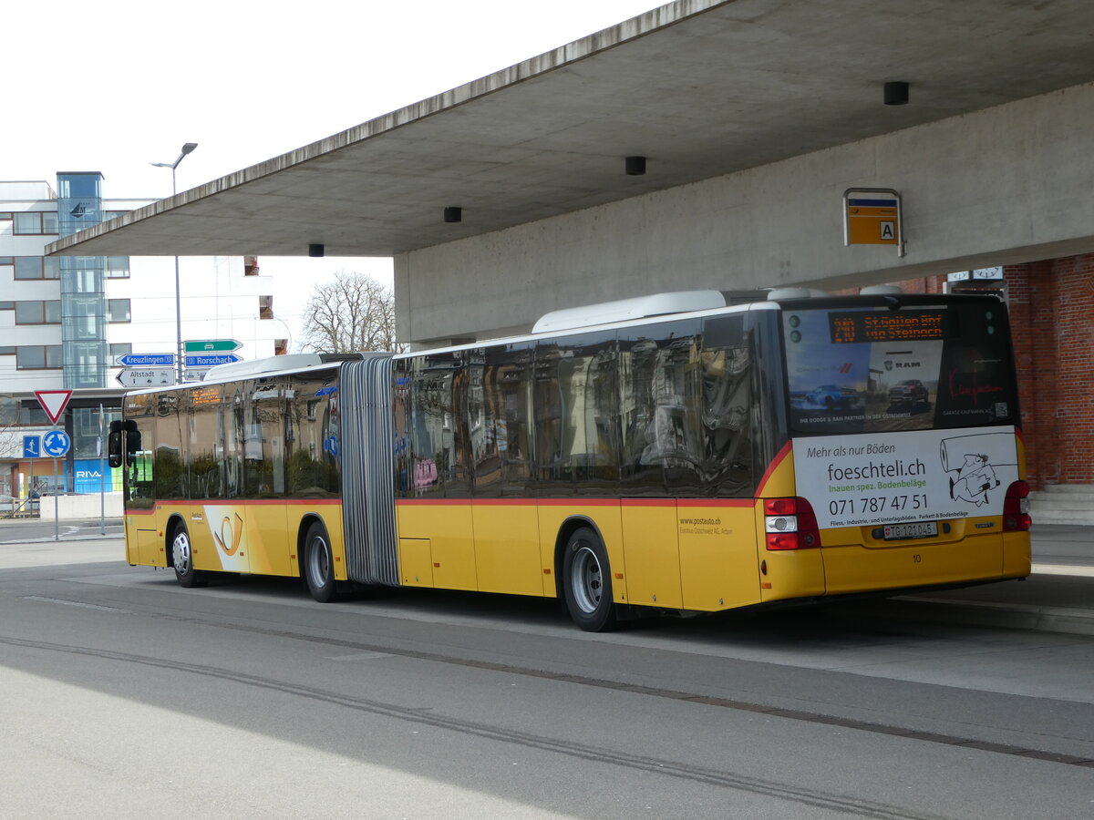 (247'338) - Eurobus, Arbon - Nr. 10/TG 121'045/PID 10'451 - MAN am 17. Mrz 2023 in Arbon, Bushof