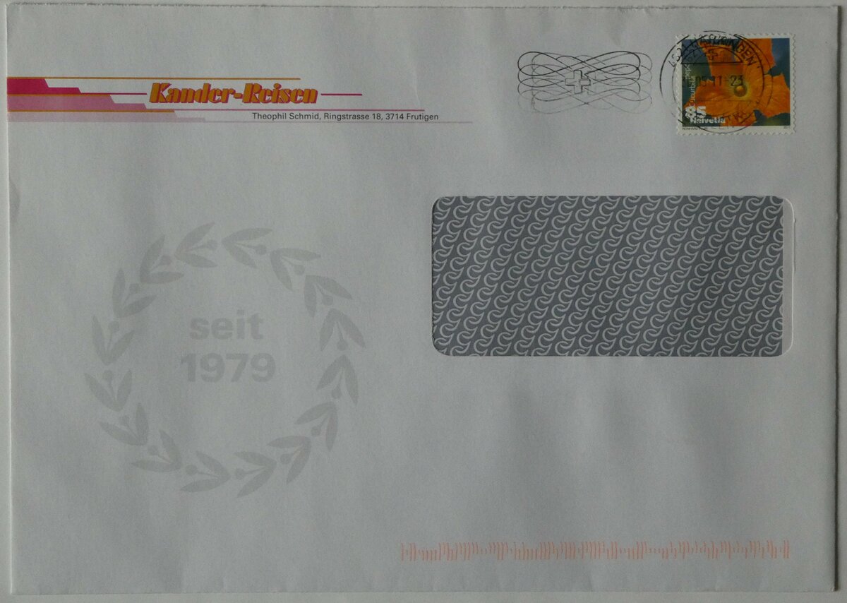 (247'476) - Kander-Reisen-Briefumschlag vom 2. September 2013 am 19. Mrz 2023 in Thun