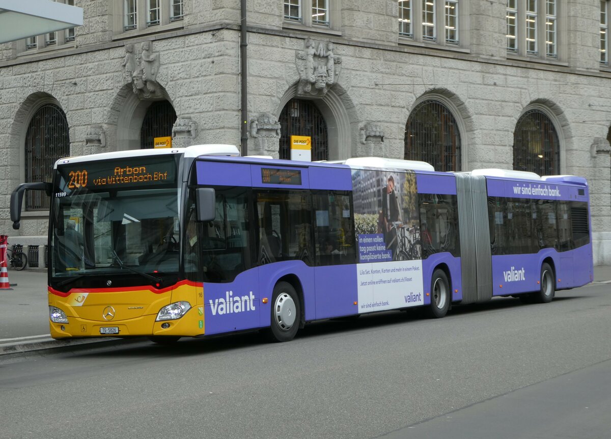(248'451) - Eurobus, Arbon - Nr. 16/TG 5826/PID 11'599 - Mercedes am 13. April 2023 beim Bahnhof St. Gallen