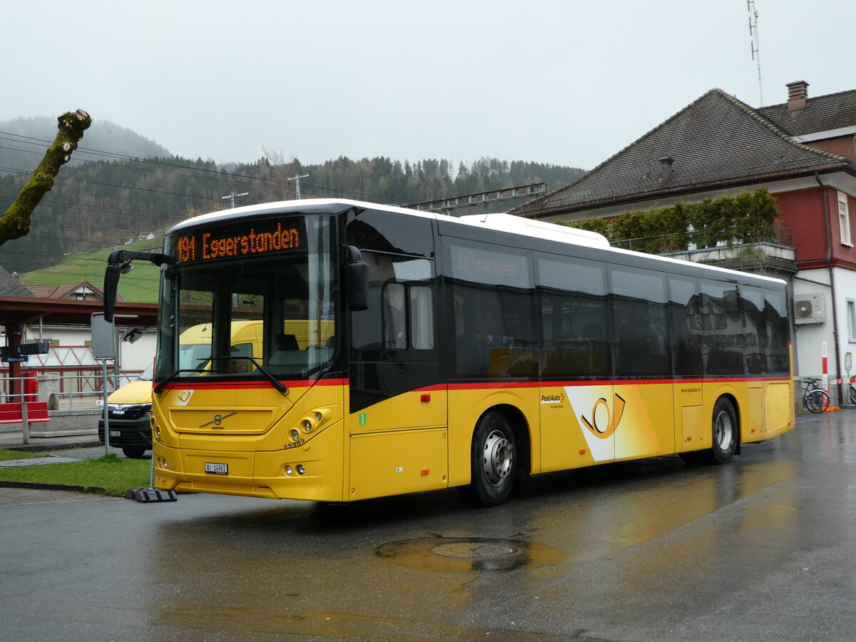 (249'122) - PostAuto Ostschweiz - AI 14'961/PID 10'726 - Volvo (ex SG 443'908) am 25. April 2023 beim Bahnhof Appenzell