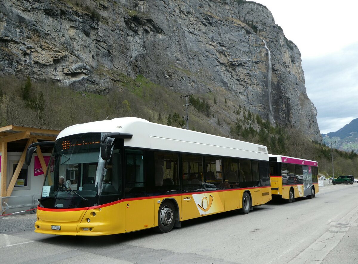 (249'237) - PostAuto Bern - BE 475'161/PID 10'248 - Hess am 28. April 2023 in Stechelberg, Stockhornbahn (prov. Haltestelle)