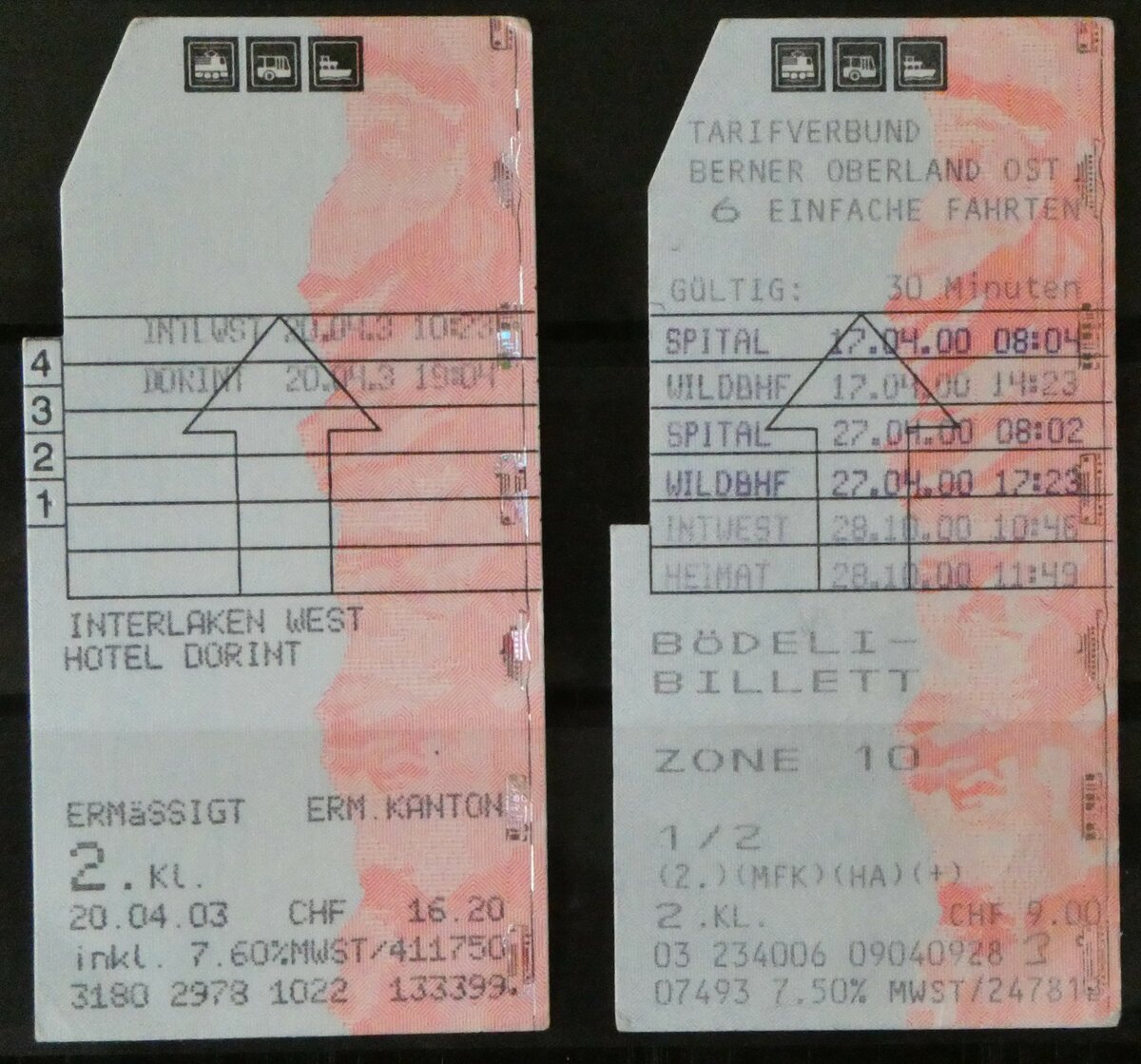 (249'347) - AAGI-Mehrfahrtenkarten am 2. Mai 2023 in Thun