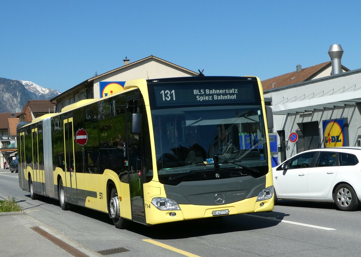 (249'478) - STI Thun - Nr. 714/BE 427'714 - Mercedes am 3. Mai 2023 in Spiez, Ltschbergplatz
