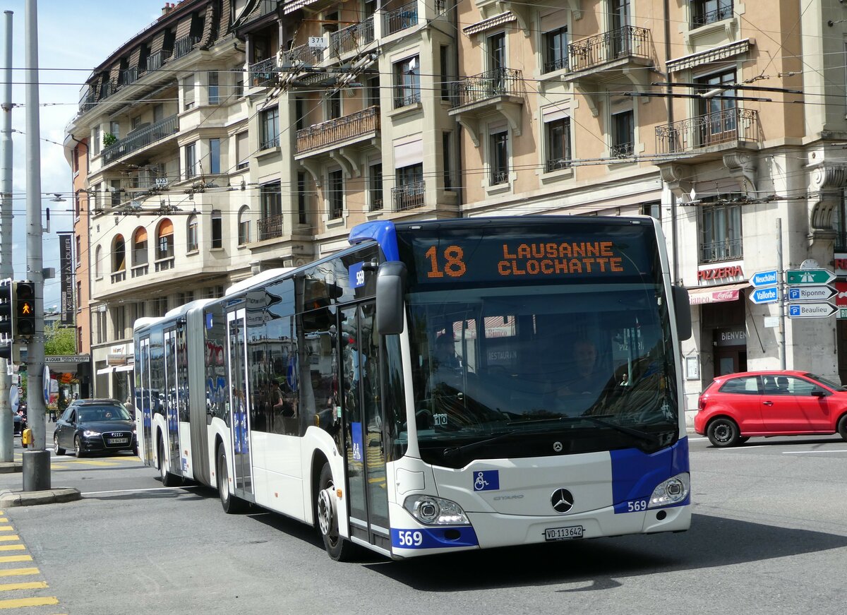(249'672) - TL Lausanne - Nr. 569/VD 113'642 - Mercedes am 5. Mai 2023 in Lausanne, Chauderon