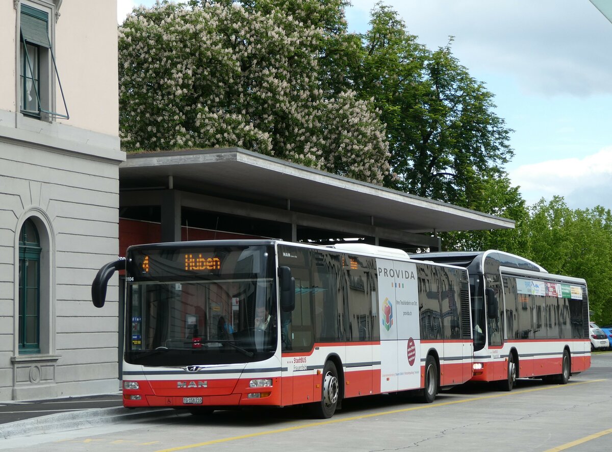 (249'874) - PostAuto Ostschweiz - TG 158'210/PID 10'104 - MAN am 12. Mai 2023 beim Bahnhof Frauenfeld