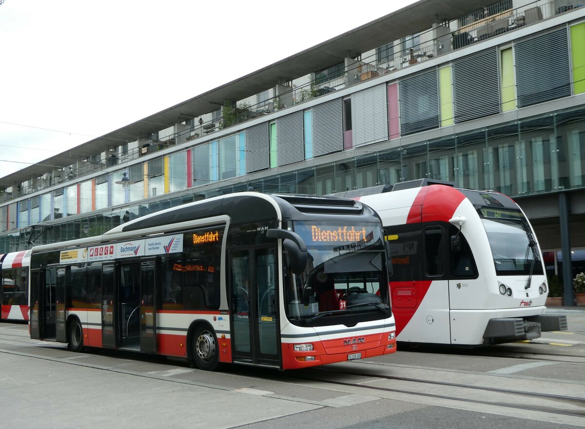 (249'887) - PostAuto Ostschweiz - TG 158'100/PID 5276 - MAN am 12. Mai 2023 beim Bahnhof Frauenfeld