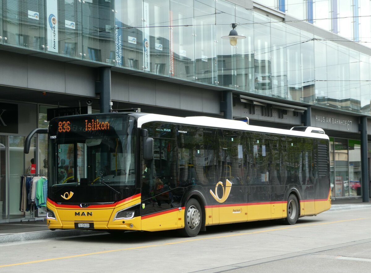 (249'892) - PostAuto Ostschweiz - TG 158'220/PID 11'925 - MAN am 12. Mai 2023 beim Bahnhof Frauenfeld