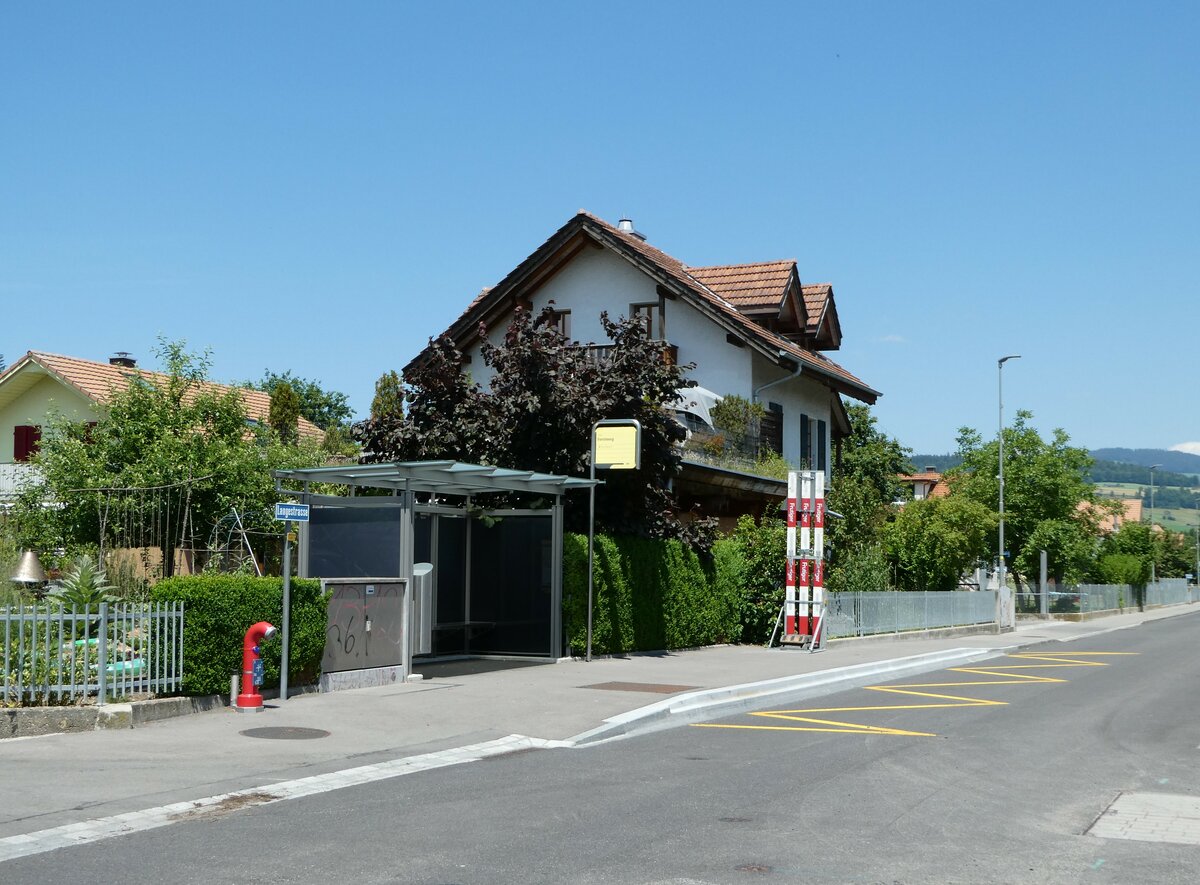 (251'401) - STI-Haltestelle am 12. Juni 2023 in Thun-Lerchenfeld, Forstweg