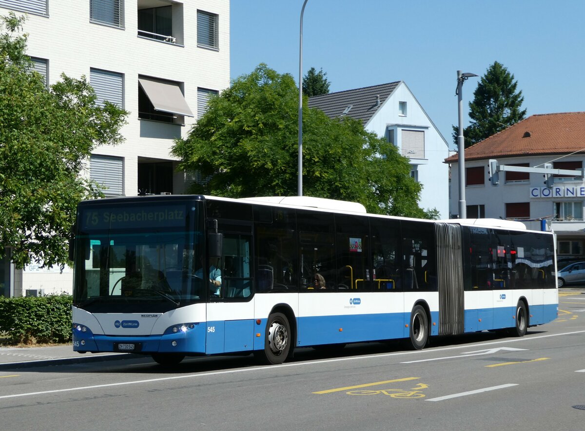 (251'422) - VBZ Zrich - Nr. 545/ZH 730'545 - Neoplan am 13. Juni 2023 in Zrich, Seebach