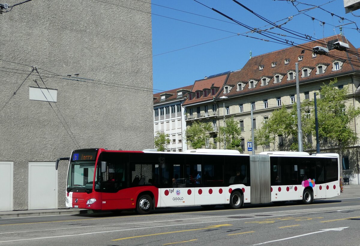 (251'513) - TPF Fribourg - Nr. 558/FR 300'414 - Mercedes am 15. Juni 2023 in Fribourg, Rue Pierre-Kaelin