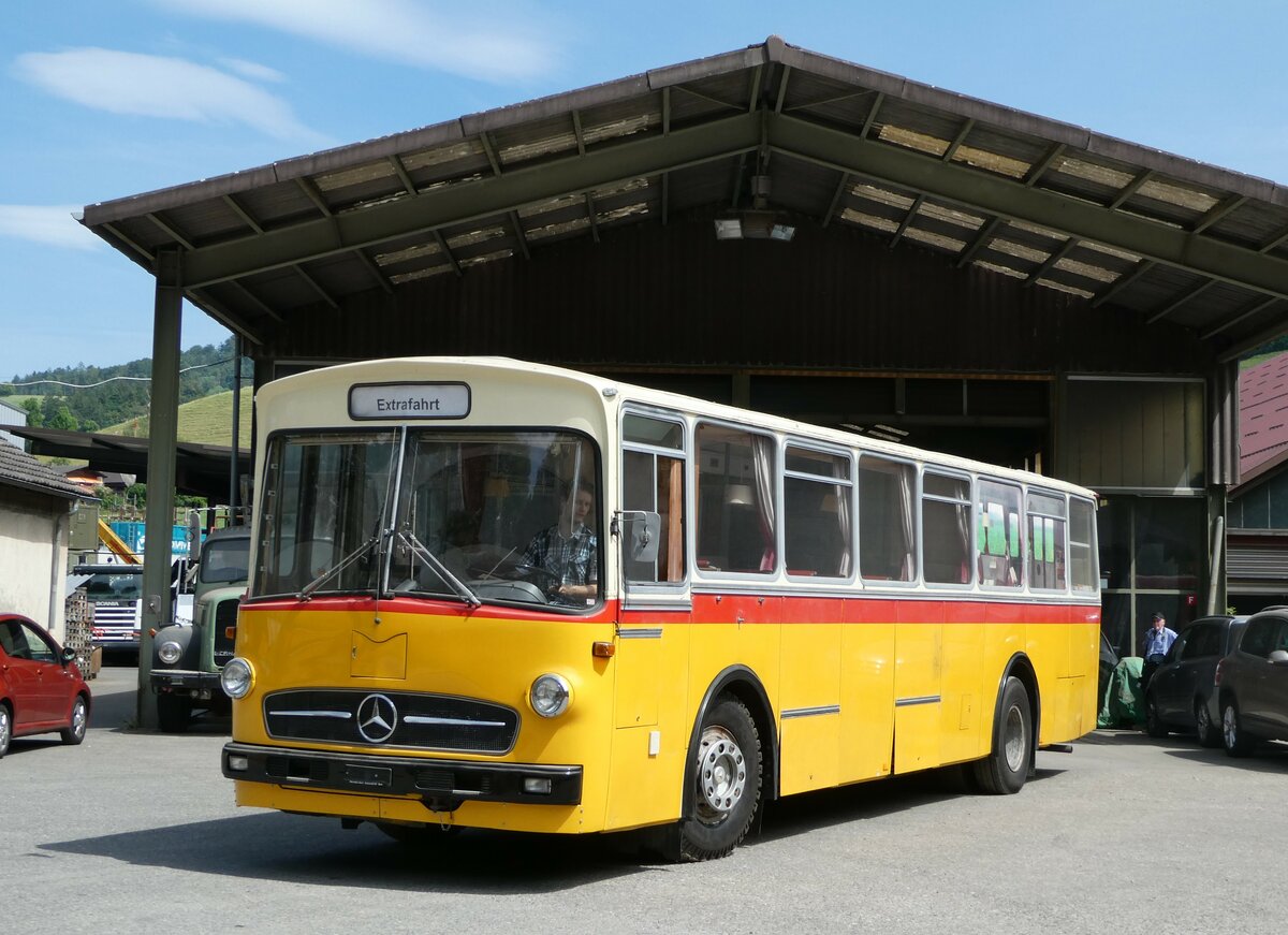 (251'777) - Schweizer, Schliern - Mercedes/R&J (ex SBE Mettleneggen, Wattenwil; ex Frommelt, FL-Vaduz) am 18. Juni 2023 in Oberburg, Ziegelgut