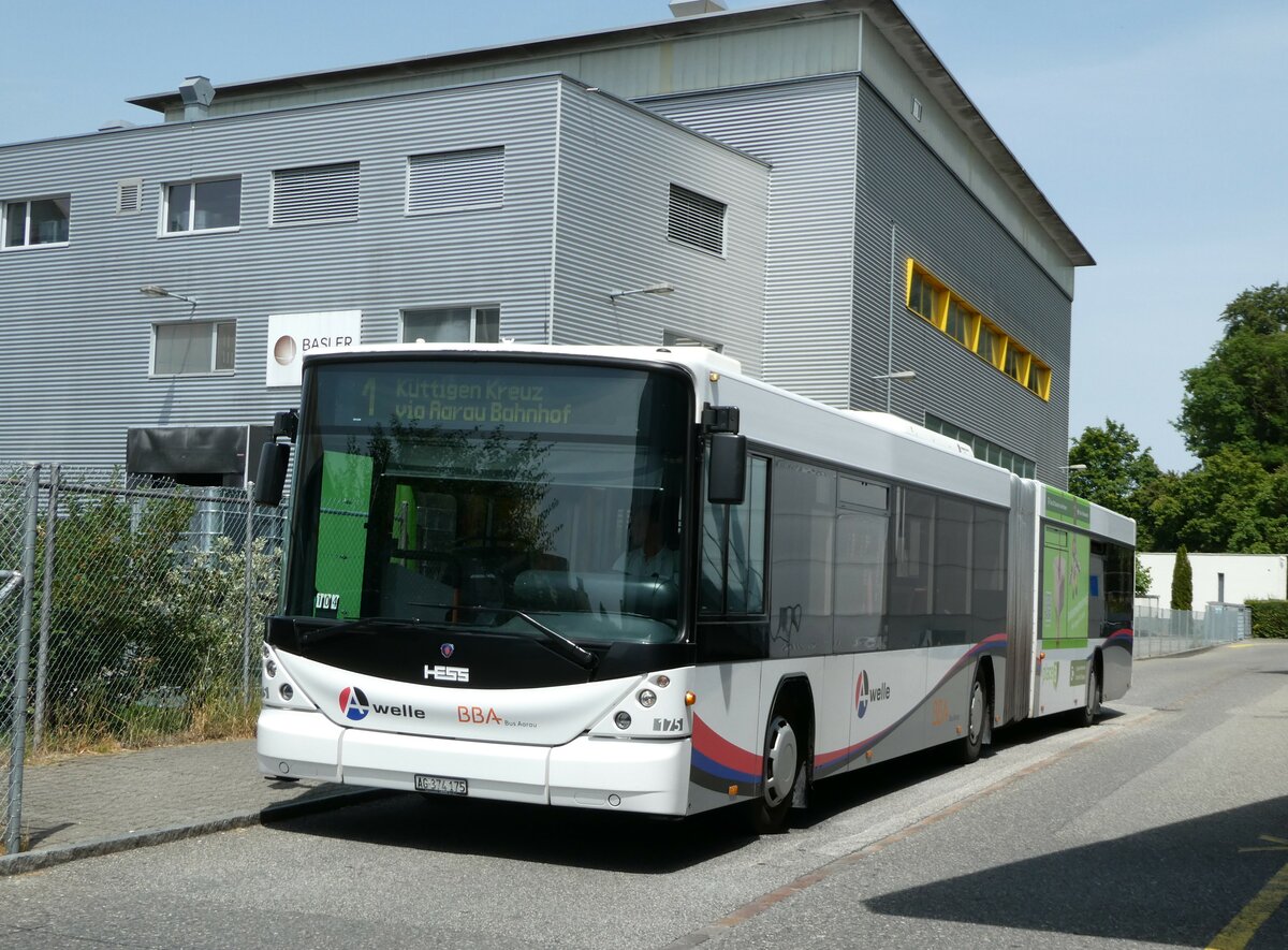 (251'823) - BBA Aarau - Nr. 175/AG 374'175 - Scania/Hess am 20. Juni 2023 in Buchs, Wynenfeld