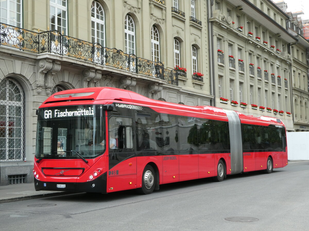 (251'889) - Bernmobil, Bern - Nr. 238/BE 881'238 - Volvo am 22. Juni 2023 in Bern, Bundesplatz