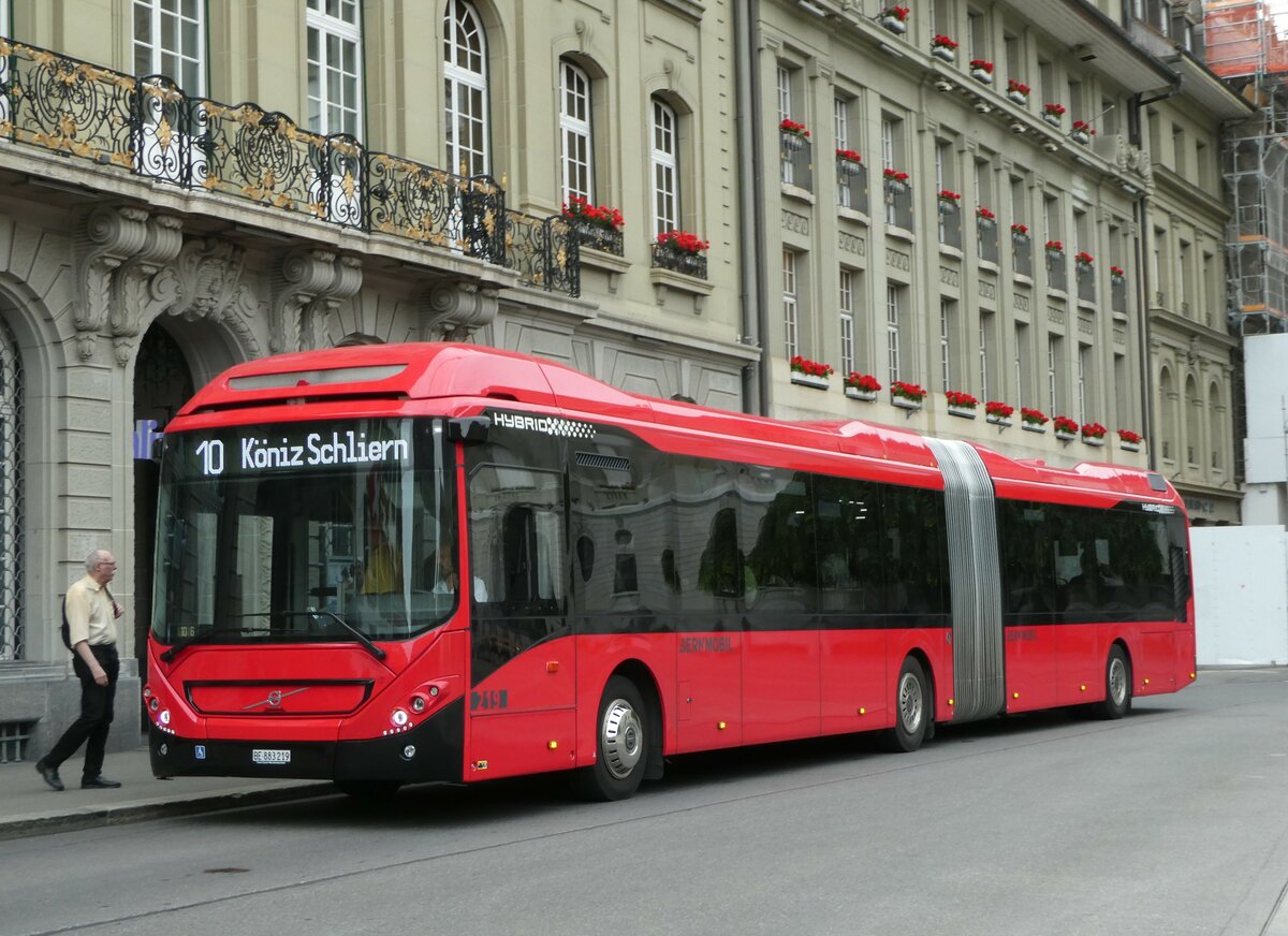 (251'891) - Bernmobil, Bern - Nr. 219/BE 883'219 - Volvo am 22. Juni 2023 in Bern, Bundesplatz
