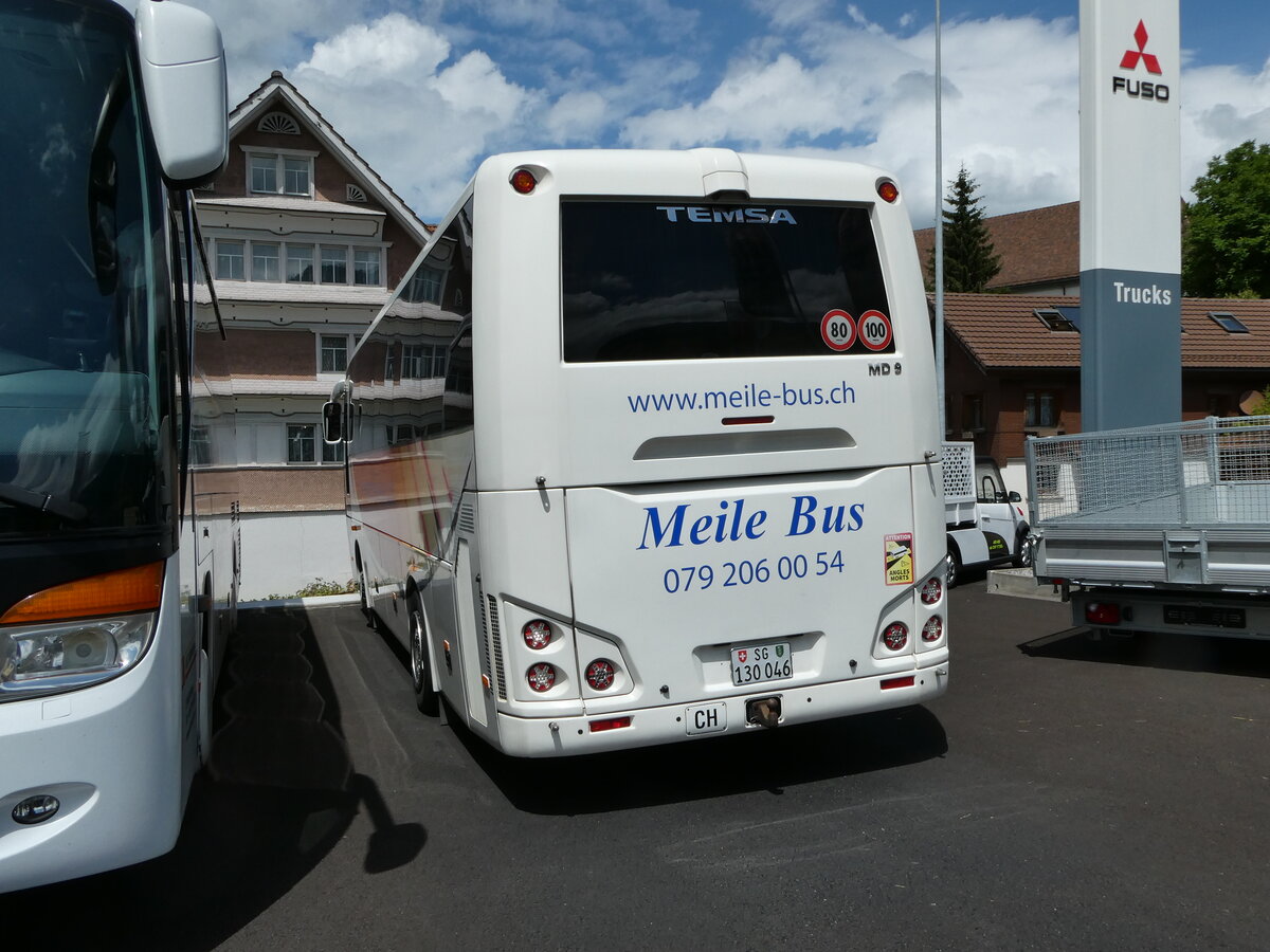 (252'336) - Meile Bus, Lichtensteig - SG 130'046 - Temsa am 4. Juli 2023 in Nesslau, Altherr