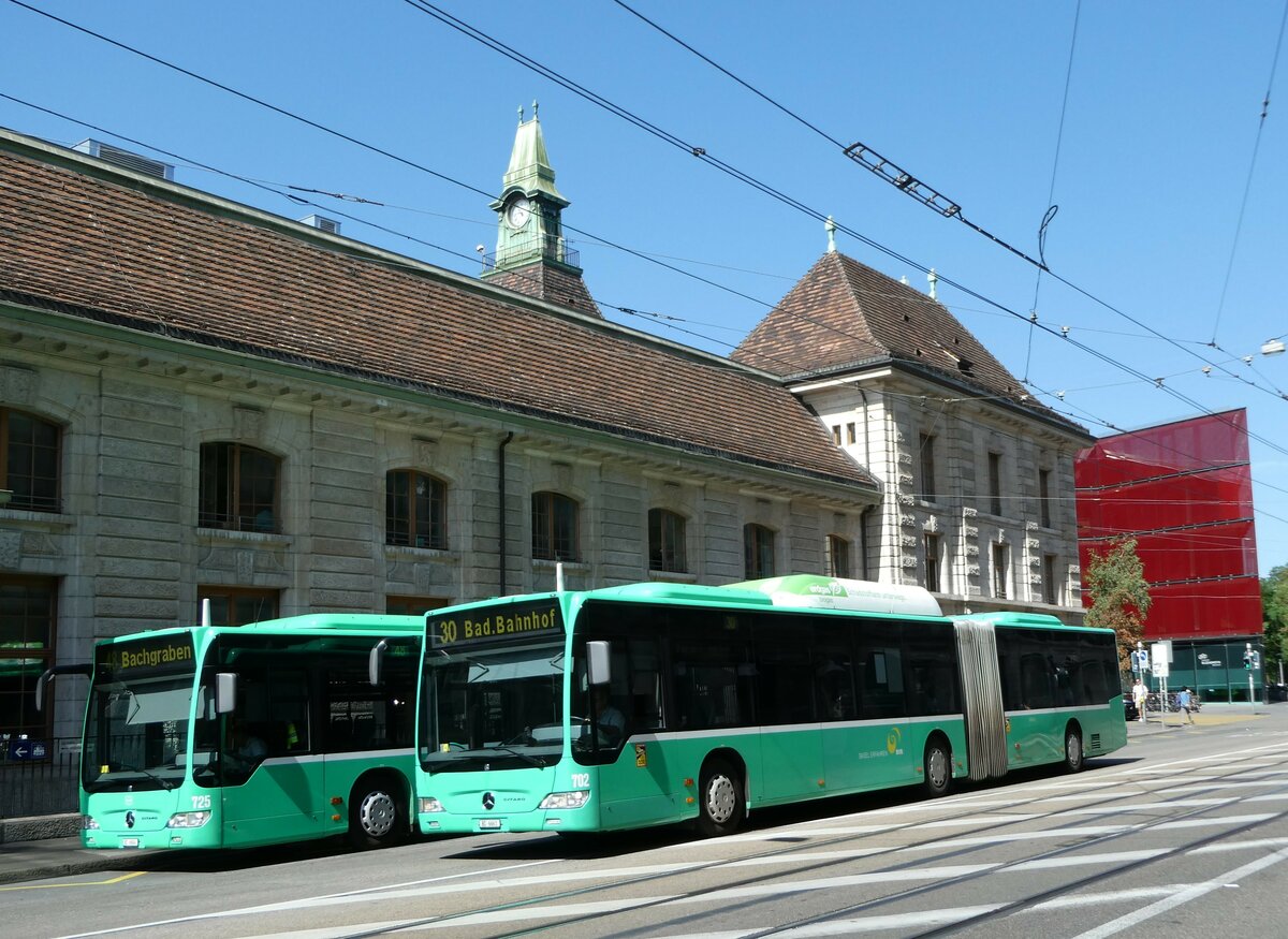 (252'392) - BVB Basel - Nr. 702/BS 6661 - Mercedes am 7. Juli 2023 beim Bahnhof Basel